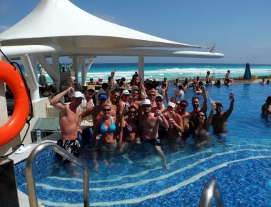 Anheuser Busch Capitol Beverage Sales Incentive Trip Hard Rock Hotel Cancun Mexico Pool Fun Two