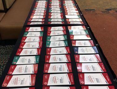 Custom Name Badges with Full Personal Agenda on the Back