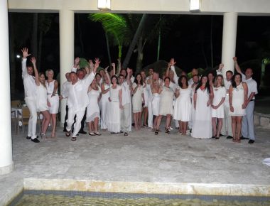 Minnesota Corporate Sales Incentive Trip Group Dinner Whtie Party Punta Cana Dominican Republic Iberostar Resort